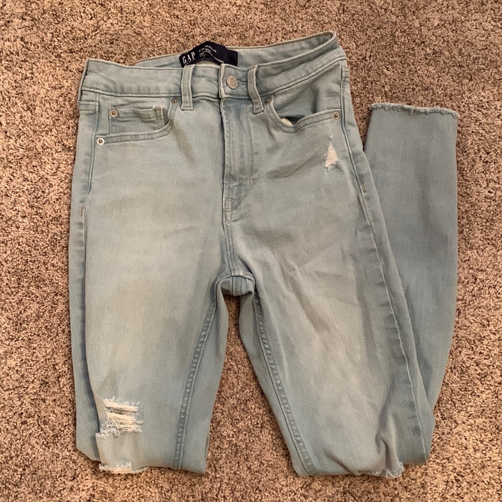 Light blue high rise GAP jeans size 2